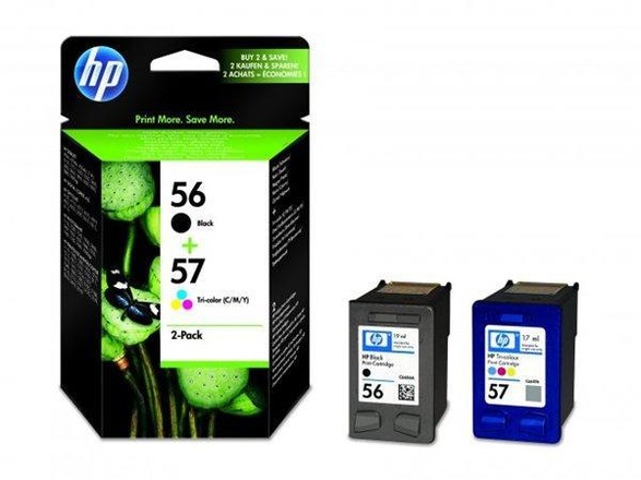 Papírenské zboží - Inkjet cart.pro multipack "DeskJet 450c" tiskárnu, HP "Nr.56/57" Černá, Barevná, 520+500 s