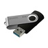 Papírenské zboží - Goodram USB flash disk, USB 3.0 (3.2 Gen 1), 8GB, UTS3, schwarz, UTS3-0080K0R11, USB A, mit einer drehbaren Kappe