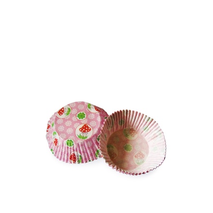 Papírenské zboží - Cukrářské košíčky čtyřlístek a muchomůrka průměr 50 x 30 mm [40 ks]