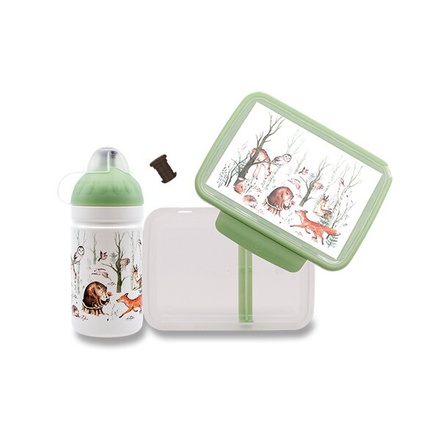 Papírenské zboží - Set Zdravá lahev 0,5 l a Zdravá sváča Lesní zvířátka