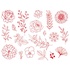 Papírenské zboží - Stempel Aladine Stampo Textilblumen und Kränze, 19 Stk