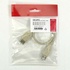Papírenské zboží - USB Kabel (2.0), USB A M - USB A F, 0.3m, schwarz/weiss, Logo