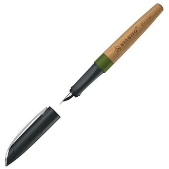 Papírenské zboží - Plnící pero Stabilo Grow mechově zelená/dub