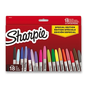 Papírenské zboží - Permanentní popisovač Sharpie SE Red sada 18 barev