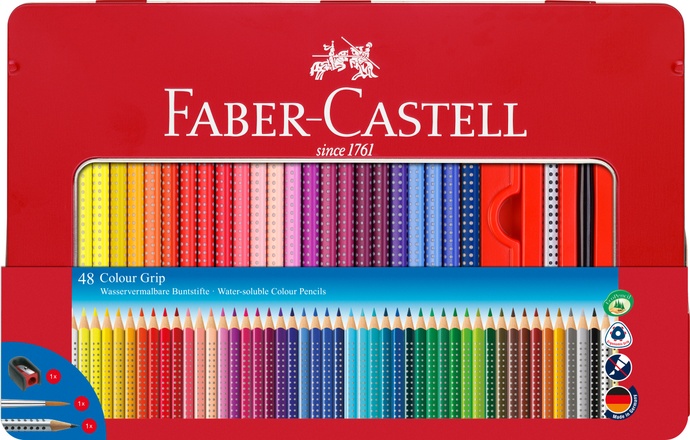 Papírenské zboží - Pastelka Grip 2001 plech.krabička 48ks Faber Castell 112448