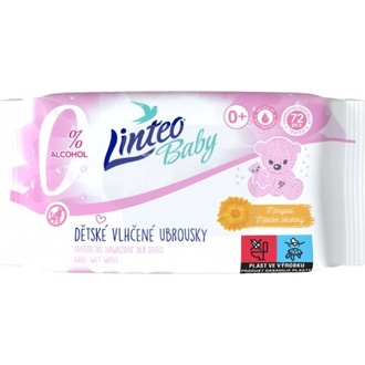Papírenské zboží - Linteo Baby Měsíček lékařský vlhčené ubrousky pro děti 72 kusů