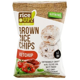 Papírenské zboží - Rýžové chipsy, kečup, 60 g, RICE UP