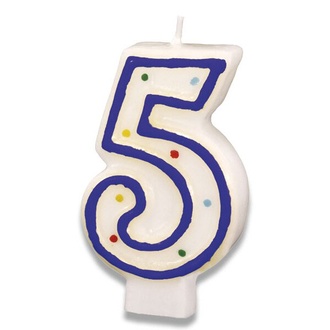 Papírenské zboží - Dortová svíčka - 5 [1 ks]