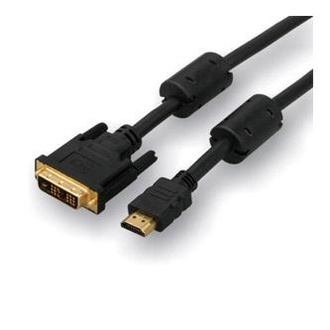 Papírenské zboží - Kabel DVI (18+1) M- HDMI M, 2m, zlacené konektory, černá, Logo, blistr