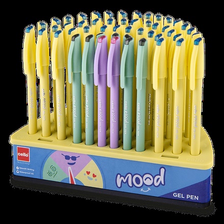 Papírenské zboží - Gelové kuličkové pero Cello MOOD stojánek, 50 ks
