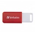 Papírenské zboží - Verbatim USB flash disk, 2.0, 16GB, DataBar, červený, 49453, pro archivaci dat