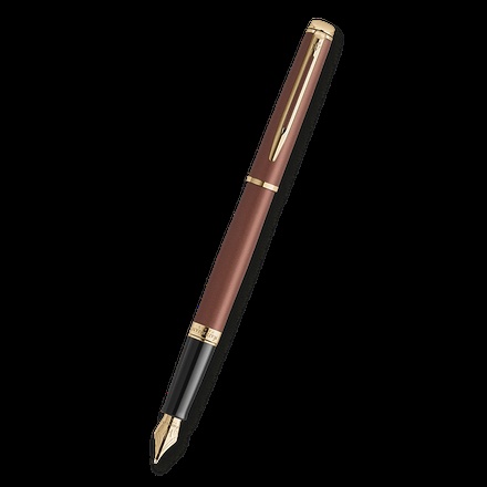 Papírenské zboží - Waterman Hémisphére The Understated Edit Copper Red GT plnicí pero, hrot M