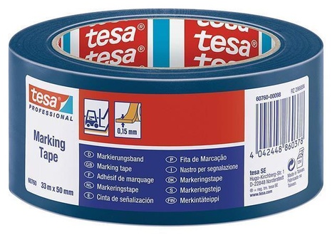 Papírenské zboží - Vyznačovací páska na podlahy "Professional 60760", modrá, 50 mm x 33 m, TESA
