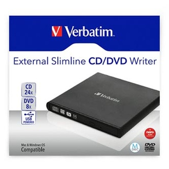 Papírenské zboží - Verbatim 98938, externí CD/DVD mechanika, rychlost CD(24x) DVD (8x) technologie MDISC (tm