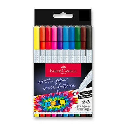 Papírenské zboží - Fixy Faber-Castell Grip Boldpen - 10 ks