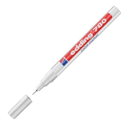 Papírenské zboží - Lakový popisovač "780", bílá, 0,8mm, EDDING