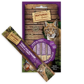 Papírenské zboží - Natural Greatness Creamy DHA BRAIN, funkční pamlsek - tuňák, hřebenatka, 4 x 14 g