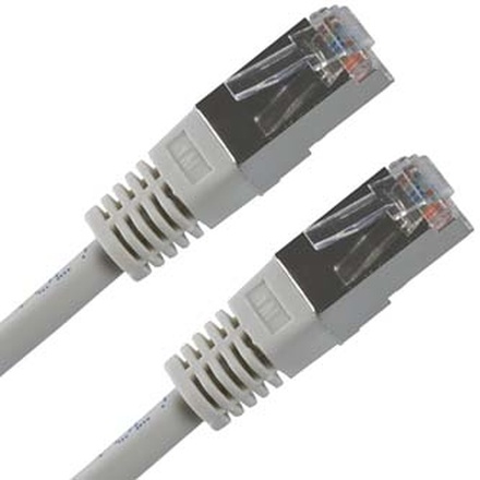 Papírenské zboží - FTP patchcord, Cat.5e, RJ45 M-20m, stíněný, šedý, economy