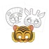 Papírenské zboží - Avenue Mandarine Graffy Pop Mask Animals Malvorlagen