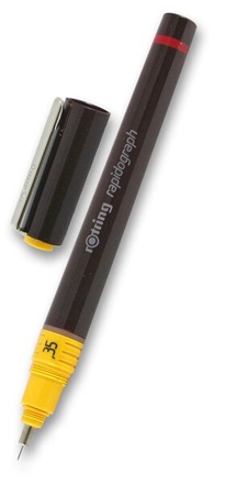Papírenské zboží - Technické pero Rotring Rapidograph výběr šíře hrotu 0,35 mm