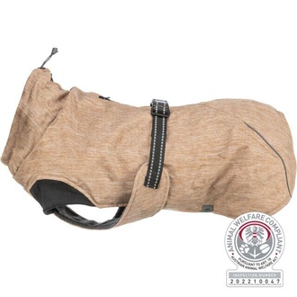 Papírenské zboží - Zateplený zimní kabátek RIOM, pískováXL:70cm, hruď:70-104cm, krk: do 58cm