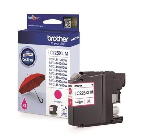 Papírenské zboží - LC225XLM Inkjet cart. pro MFC-J4420DW, MFC-J4620DW tiskárny, BROTHER magenta, 1200 stran