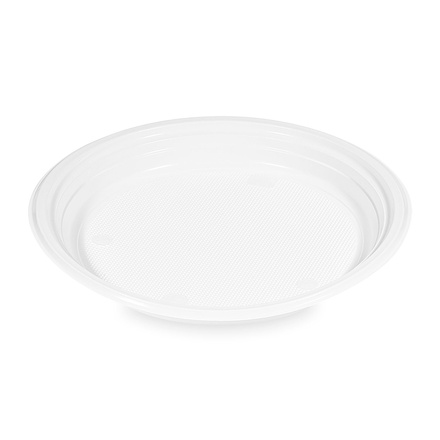 Papírenské zboží - Talíř bílý (PP) průměr 22 cm [100 ks]
