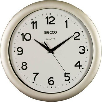 Papírenské zboží - Nástěnné hodiny "Sweep Second", rám - imitace dřeva, 30 cm, SECCO