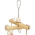 Papírenské zboží - Hängendes Naturkarussell, Spielzeug für Papageien, Bambus/Rattan/Holz, 31 cm