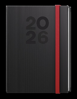 Papírenské zboží - Týdenní diář - Oskar - Vigo - A5 - černá