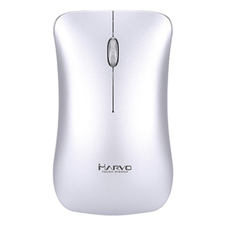 Papírenské zboží - Marvo Myš DWM102SL, 1600DPI, 2.4 [GHz], optika, 3tl., 1 kolečko, bezdrátová, stříbrná, ve