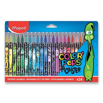 Papírenské zboží - Dětské fixy Maped Color'Peps Monster 24 barev