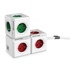 Papírenské zboží - Steckendosenleisten 240V, CEE7 (Stecker)-POWERCUBE, 0.1m, ORIGINAL, rot, POWERCUBE, 5 Steckdosen, Kindersicherung