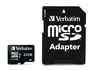 Papírenské zboží - Speicherkarte, microSDHC, 32GB, Class 10 UHS I, mit Adapter, VERBATIM "PRO"