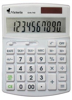 Papírenské zboží - Kalkulačka, stolní, 10místný displej, ekologická, VICTORIA "GVA-740"