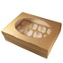 Papírenské zboží - ECO-Papierbox für Muffins 330x250x100 mm braun mit Fenster [25 Stück]