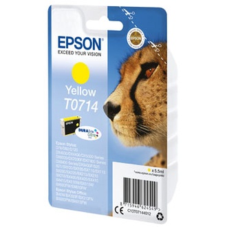 Papírenské zboží - Epson originální ink C13T07144022, yellow, blistr s ochranou, 5,5ml, Epson D78, DX4000, D