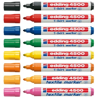 Papírenské zboží - Popisovač na textil "4500", 1-3mm, kuželový hrot, EDDING
