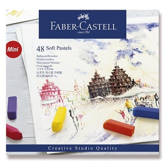 Papírenské zboží - Pastely Faber-Castell 128248 suché Mini, papírová krabička 48 ks 