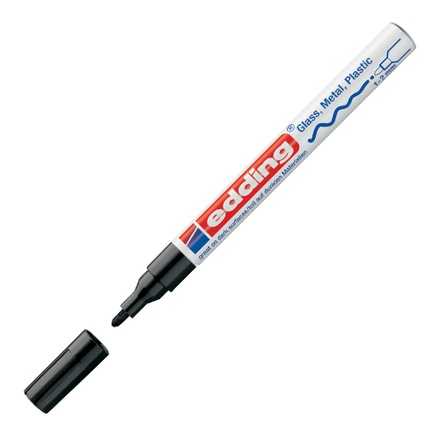 Papírenské zboží - Lakový popisovač "751", černá, 1-2mm, EDDING