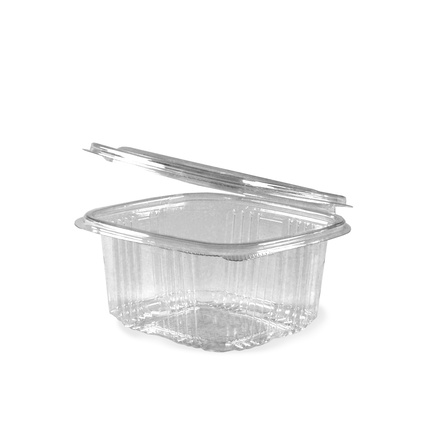 Papírenské zboží - Miska oválná průhledná s víčkem 375 ml (PET) [50 ks]