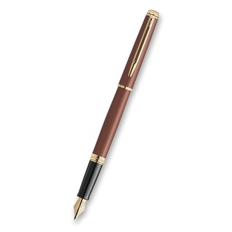 Papírenské zboží - Waterman Hémisphére The Understated Edit Copper Red GT plnicí pero, hrot F