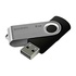 Papírenské zboží - Goodram USB flash disk, USB 2.0, 8GB, UTS2, schwarz, UTS2-0080K0R11, USB A, mit einer drehbaren Kappe