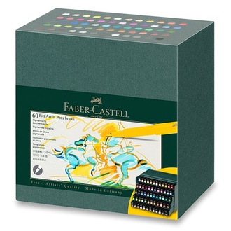 Papírenské zboží - Popisovač Faber-Castell Pitt Artist Pen Brush studio box, 60 ks