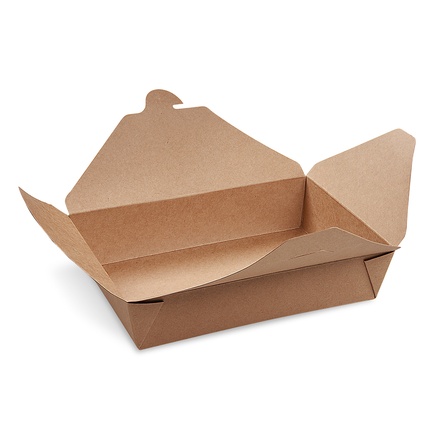 Papírenské zboží - Food box (PAP/PE) nepromastitelný kraft `L` 195 x 138 mm 1400ml [50 ks]