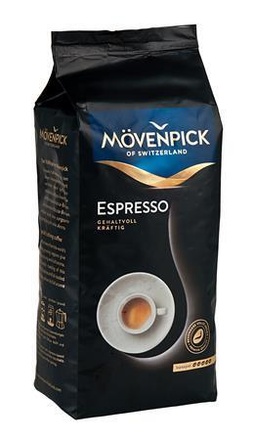 Papírenské zboží - Káva "Espresso", pražená, zrnková, 1000 g, MÖVENPICK