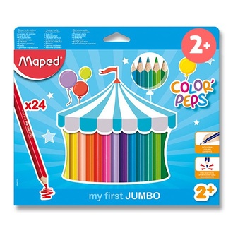 Papírenské zboží - Pastelky Maped Color´Peps Jumbo, 24 barev