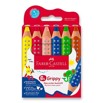 Papírenské zboží - Pastelka Faber-Castell Grippy - 6 barev