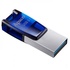 Papírenské zboží - Apacer USB flash disk OTG, USB 3.0 (3.2 Gen 1), 16GB, AH179, silbern, AP16GAH179U-1, mit einer Kappe