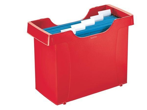 Papírenské zboží - Zásobník na závěsné desky Leitz PLUS, Červená